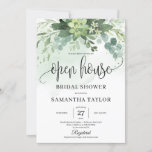 Boho Greenery Succulent Foliage Open House Bridal Einladung<br><div class="desc">Boho Greenery Succulent Foliage Open House Brautdusche Einladung,  Kontaktieren Sie mich für passende Artikel oder für Anpassungen,  Blush Rose ©</div>