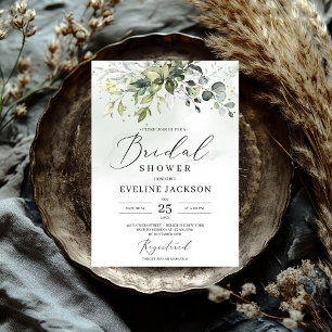 Boho Greenery und Gold Bridal Dusche Einladung
