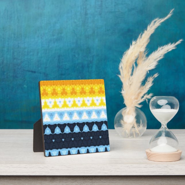 Boho Groovy Geometric Abstrakt AroAce Pride Flag Fotoplatte (InSitu)