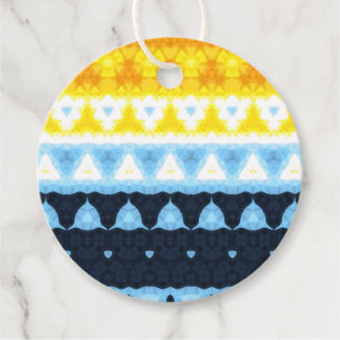 Boho Groovy Geometric Abstrakt AroAce Pride Flag Geschenkanhänger