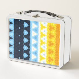 Boho Groovy Geometric Abstrakt AroAce Pride Flag Metall Brotdose