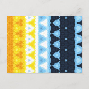 Boho Groovy Geometric Abstrakt AroAce Pride Flag Postkarte