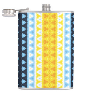 Boho Groovy Geometrische Abstrakte AroAce Pride-Fl Flachmann