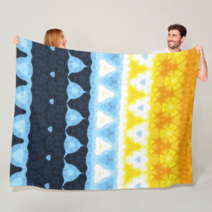 Boho Groovy Geometrische Abstrakte AroAce Pride-Fl Fleecedecke