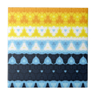 Boho Groovy Geometrische Abstrakte AroAce Pride-Fl Fliese