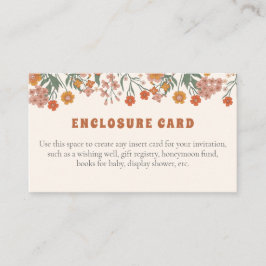 Boho Groovy Meadow Wildblume Benutzerdefinierter T Begleitkarte