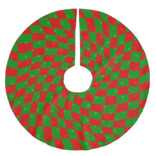 Boho Groovy Weihnachtsschachbrett Wirbel in den 60 Polyester Weihnachtsbaumdecke