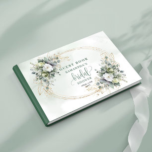 Boho-Grün und Gold Hochzeitsdusche-Gästebuch Gästebuch