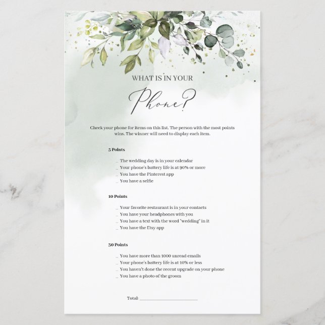 Boho grüne Blätter Was ist auf deinem Handy? (Vorderseite)