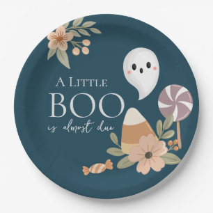 Boho Halloween Baby Dusche Niedlich Ghost Aquamari Pappteller