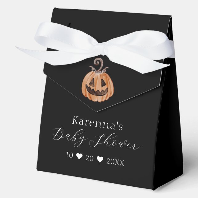 Boho Halloween Baby Shower Geschenkschachtel (Vorderseite)