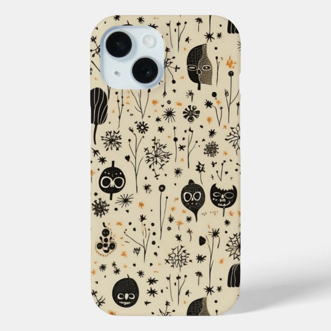 Boho Halloween Seamless Pattern Case-Mate iPhone Hülle (Rückseite)