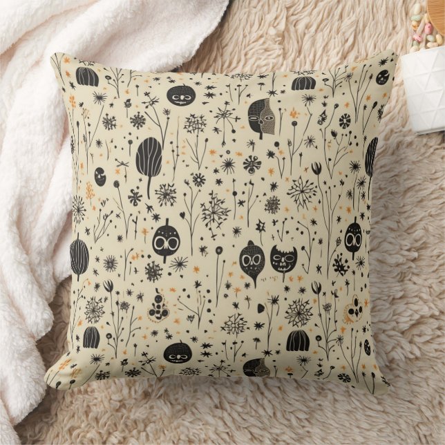 Boho Halloween Seamless Pattern Kissen (Decke)