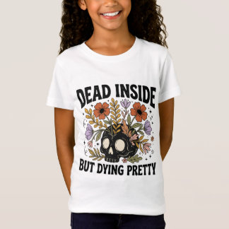 Boho Halloween-Totenkopf-Blumen PNG T-Shirt