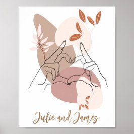 Boho Hände und Herz Poster Print