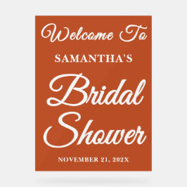 Boho Handwriting Script Brautparty Willkommen Acrylschild