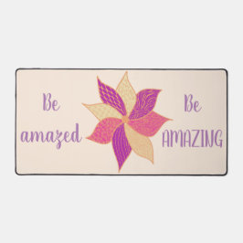 Boho Happy Blume Desk Mat Schreibtischunterlage
