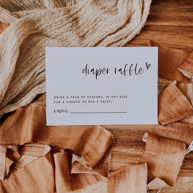 Boho Heart Diaper Raffle Baby Shower Game E100 Mitteilungskarte (Von Creator hochgeladen)
