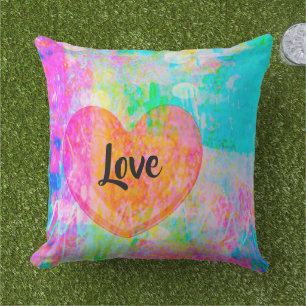 Boho Heart Liebe Collage Kissen
