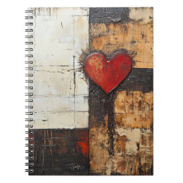 Boho Heart Spiral Notebook Notizblock