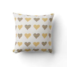 Boho Hearts Pattern Pillow