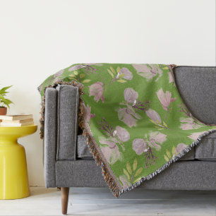 Boho hellgrüne Dekoration Aquarell florale Stilele Decke