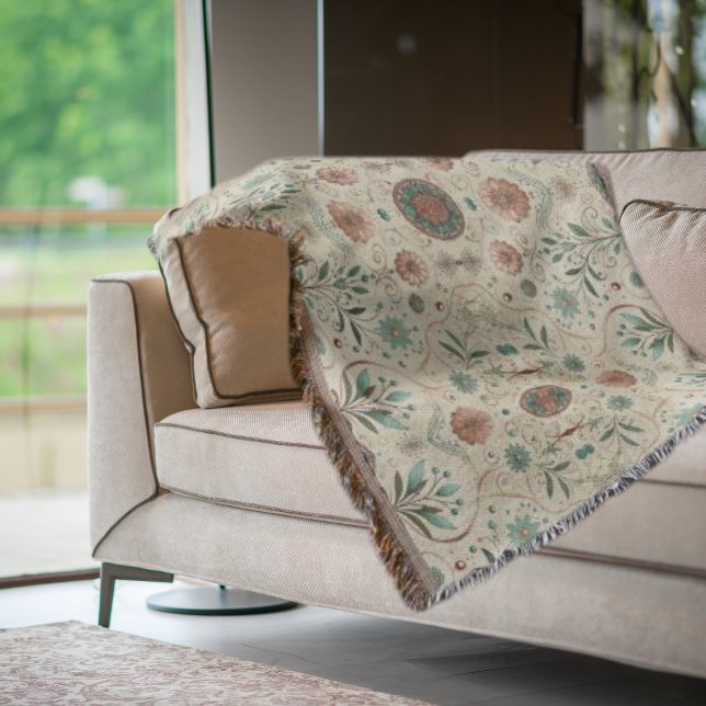 Boho Herb Pattern Decke (Von Creator hochgeladen)