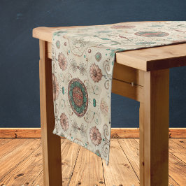 Boho Herb Pattern Kurzer Tischläufer