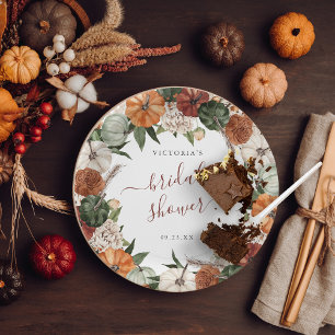 Boho-Herbst-Brautparty Pappteller