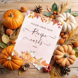 Boho Herbst Kürbis Hinterlasse hier deine Rezeptka Fotodruck