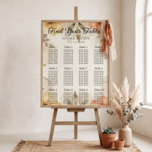 Boho-Herbst-Terrakotta-Blumen-Aquarell-Hochzeit