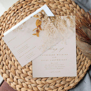 Boho-Herbstblumen-RSVP-Karte Einladung