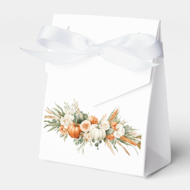Boho-Herbstblumenarrangement Geschenkschachtel (Vorderseite)