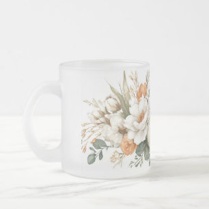 Boho-Herbstblumenarrangement Mattglastasse