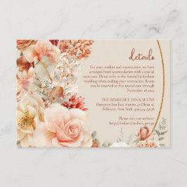 Boho Herbstgarten Gewürze Orangenrot Details Begleitkarte