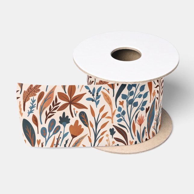 Boho Herbstlaubs Satinband (Spule)