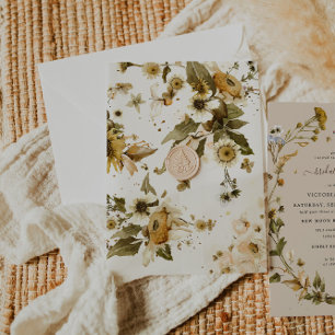 Boho-Herbstwildblume Botanische gepresste Blumen