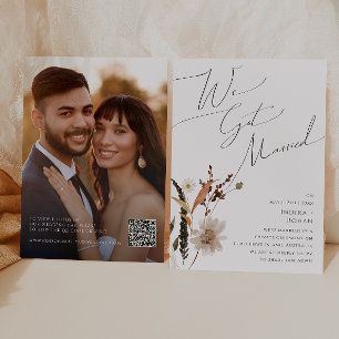 Boho-Herbstwildblume   Flitterwochen-Ankündigung Einladung