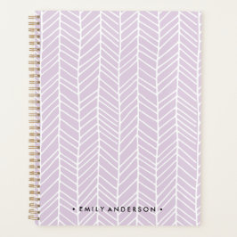 Boho Herringbone Lavender Lila Planer