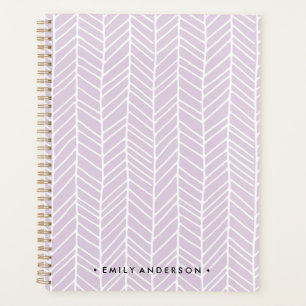 Boho Herringbone Lavender Lila Planer