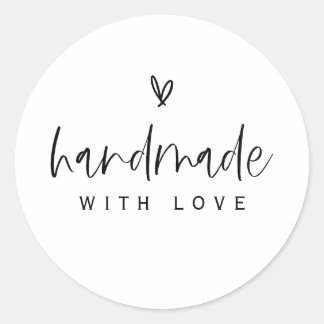 Boho Herz Handmade mit Liebe Minimal Aufkleber E10