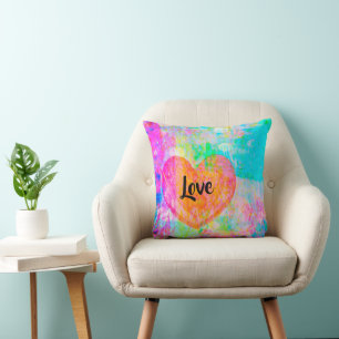 Boho Herz Liebe Kissen