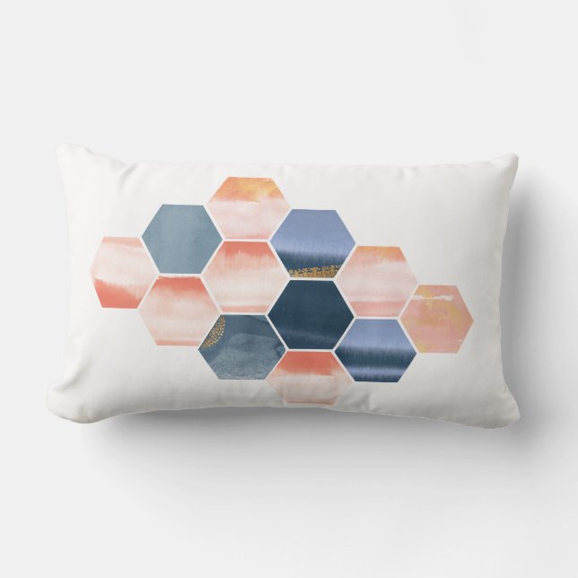 Boho Hexagons Lendenkissen (Vorderseite)