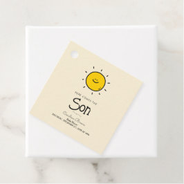 Boho Hier kommt die Son Baby Dusche Geschenkanhänger