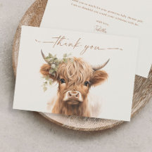 Boho Highland Cow Neutral Couples Baby Shower