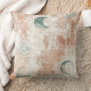 Boho-Himmels-Blumen-Mond-Muster (10) Kissen