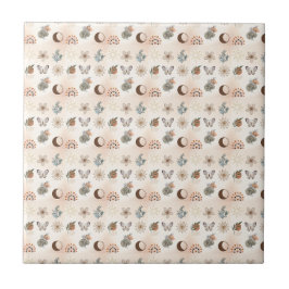 Boho-Himmels-Blumenmuster Fliese