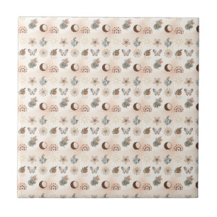 Boho-Himmels-Blumenmuster Fliese