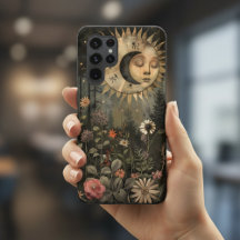 Boho Himmels-Sonne-Mond-Wildblumengarten