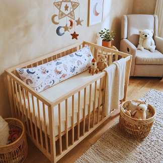 Boho Himmelskörper-Kissen | Neutraler Mond und Ste Seitenschläferkissen